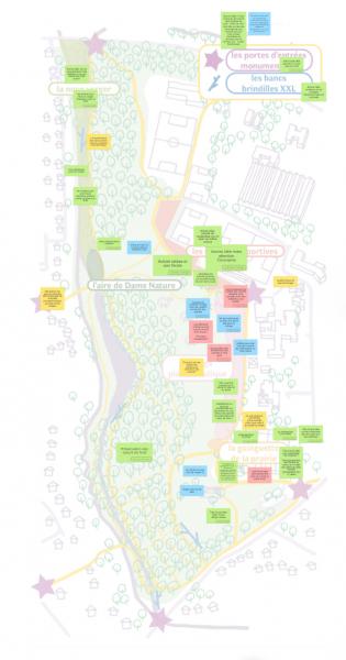 13- Carte commentée par les habitants lors de l'atelier participatif sur la plateforme Klaxoon