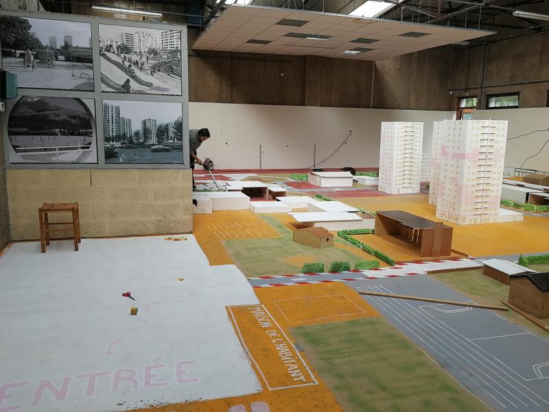 2- Construction de la maquette du quartier à l'échelle 33