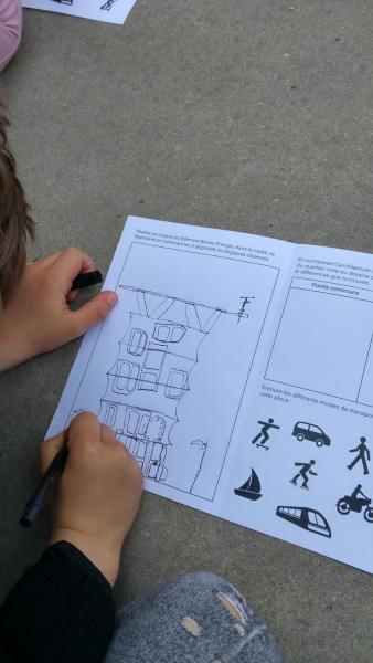 5- Croquis d'un bâtiment et de ses dispositifs écologiques