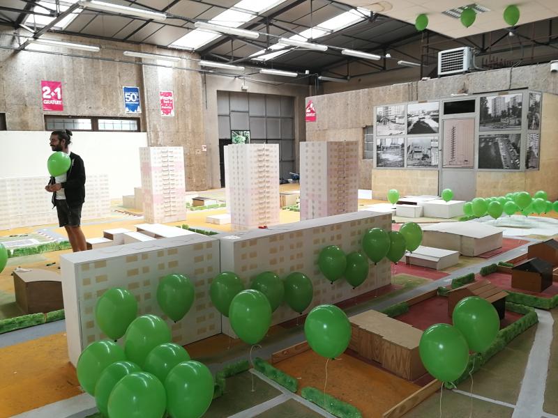 5- Les arbres sont implantés dans la maquette