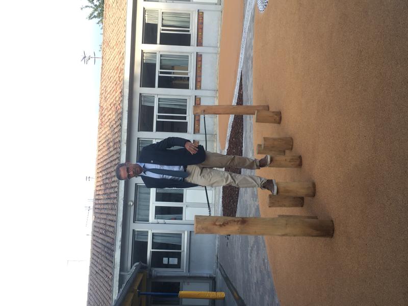 Récéption de la cours oasis de la maternelle Dupeux