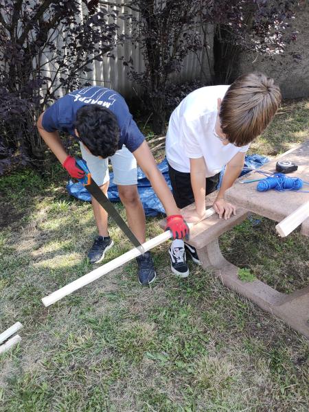 Construction avec les enfants de la MJC